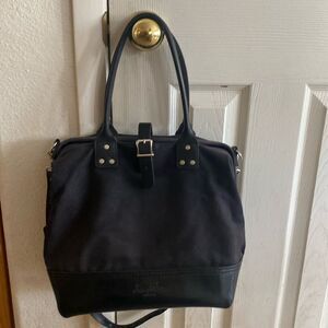 SIDNEY & SONS Women’s Black Leather/Canvas Bag